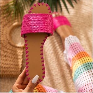 Boutique Summer Hot Pink Slip on Sandals